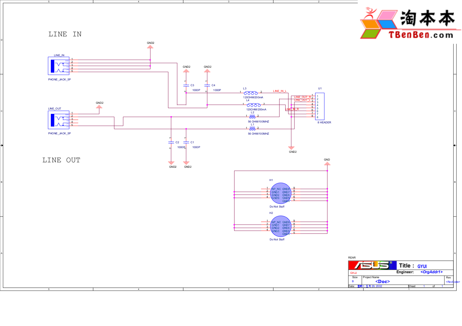 Gigabyte T75GL REAR Rev.1.1 Schematics