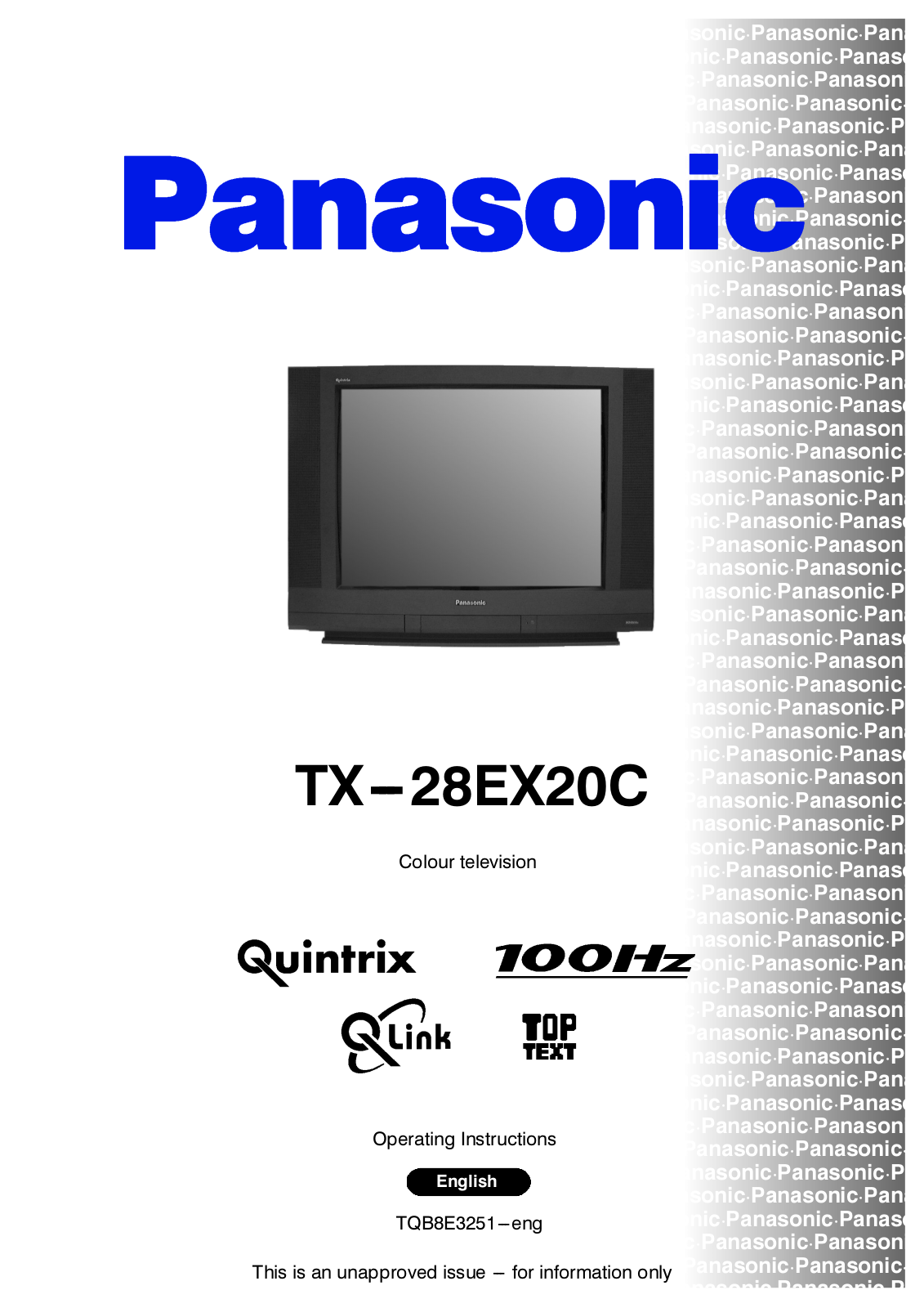 PANASONIC TX-28EX20C User Manual