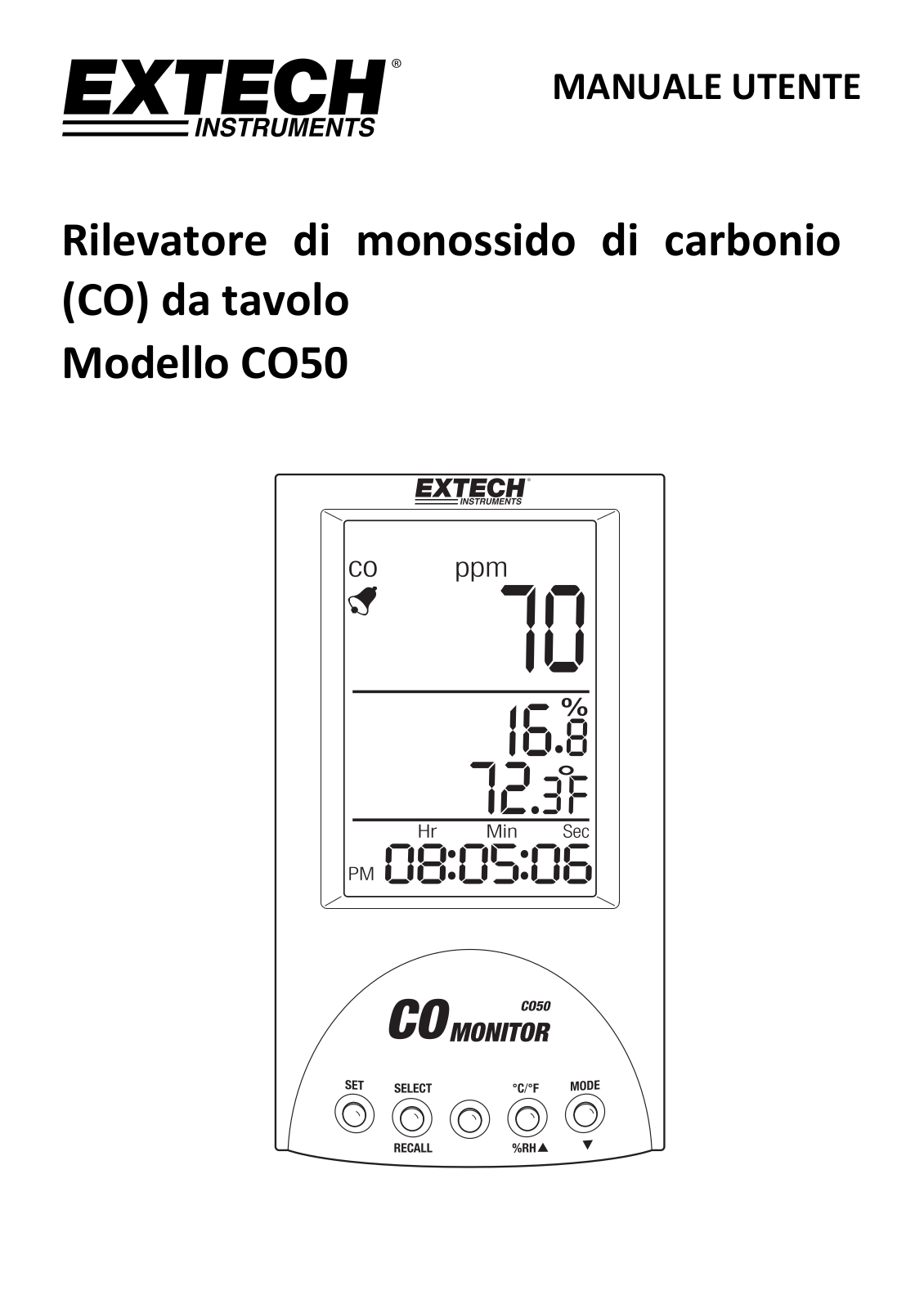 Extech CO50 User Manual