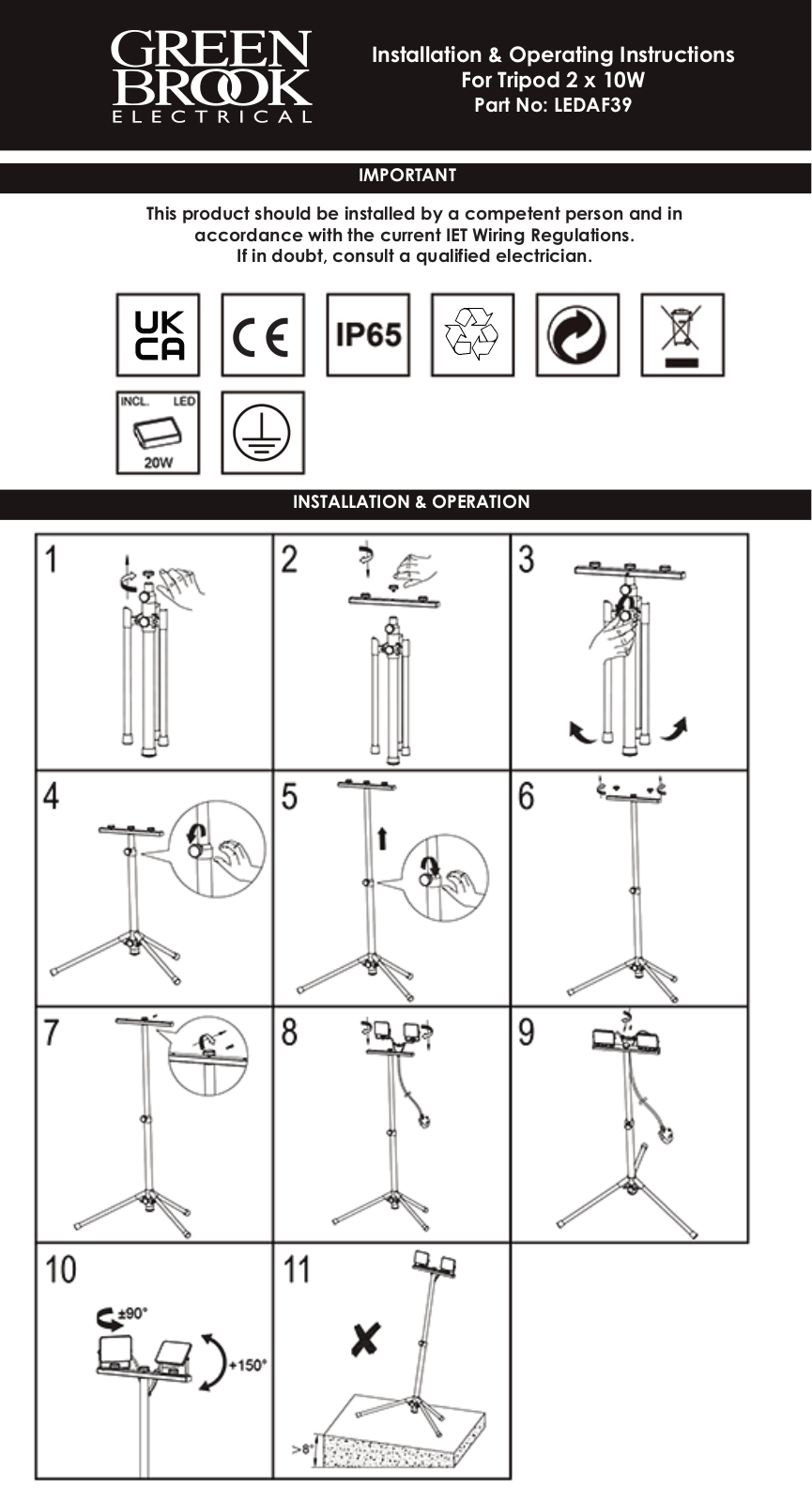 Greenbrook LEDAF39 User guide - ManualMachine.com