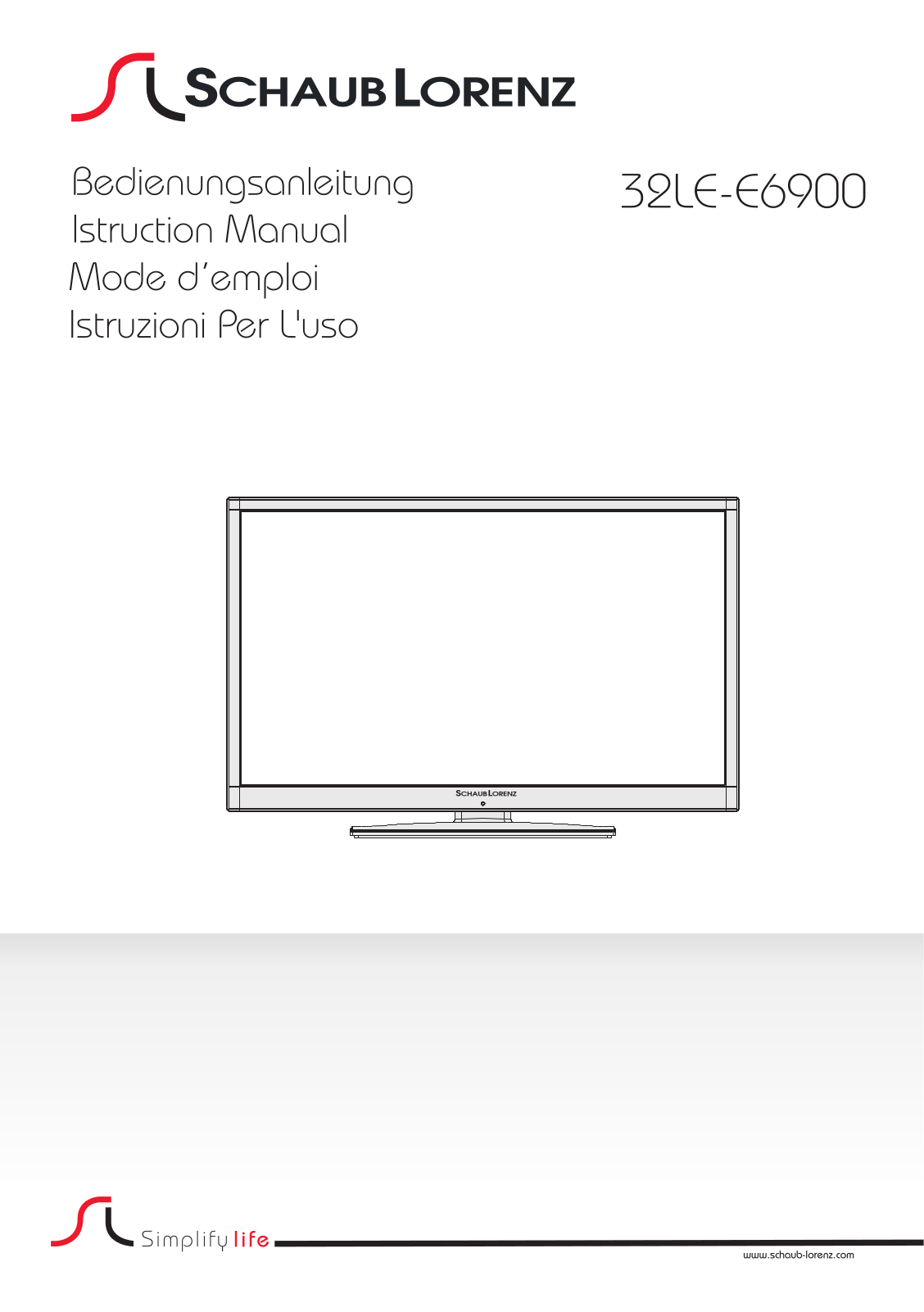 Schaub Lorenz 32LE-E6900 User Manual