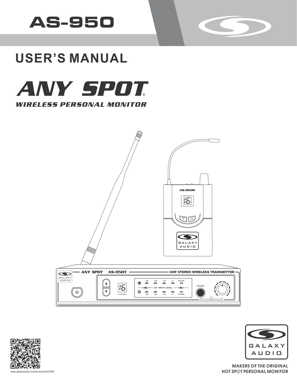 Galaxy Audio AS-950, AS-950-2, AS-950-4, AS-950R Users Manual