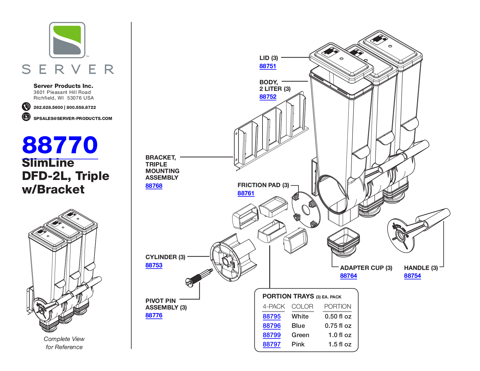 Server 88770 Parts List