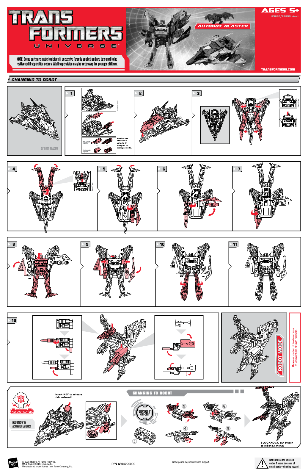 Hasbro Transformers Universe Autobot Blaster User Manual