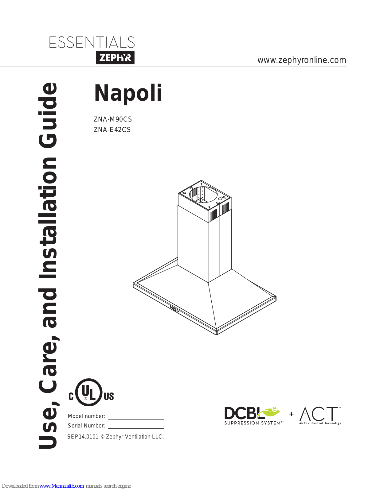 Essentials Napoli ZNA-M90CS, Napoli ZNA-E42CS Use, Care And Installation Manual - ManualMachine.com