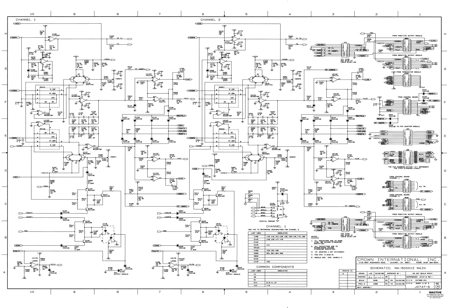 Crown ma5000vz schematic