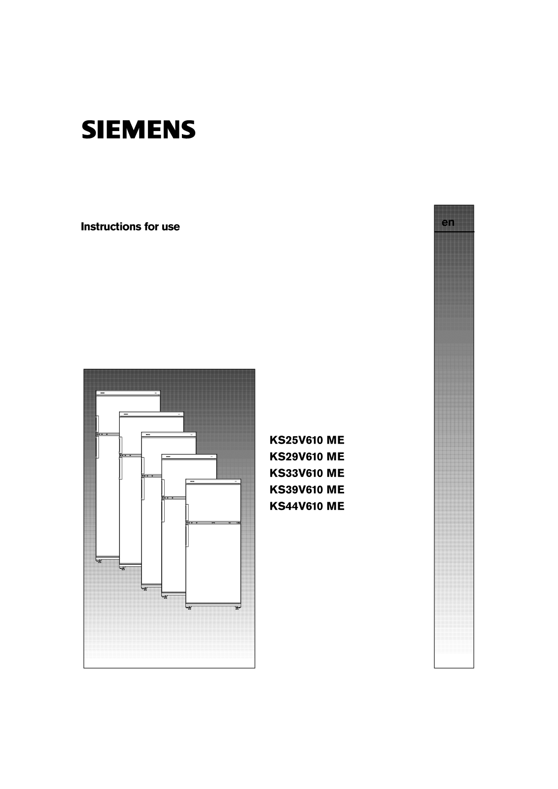 Siemens KS44V610ME Manual