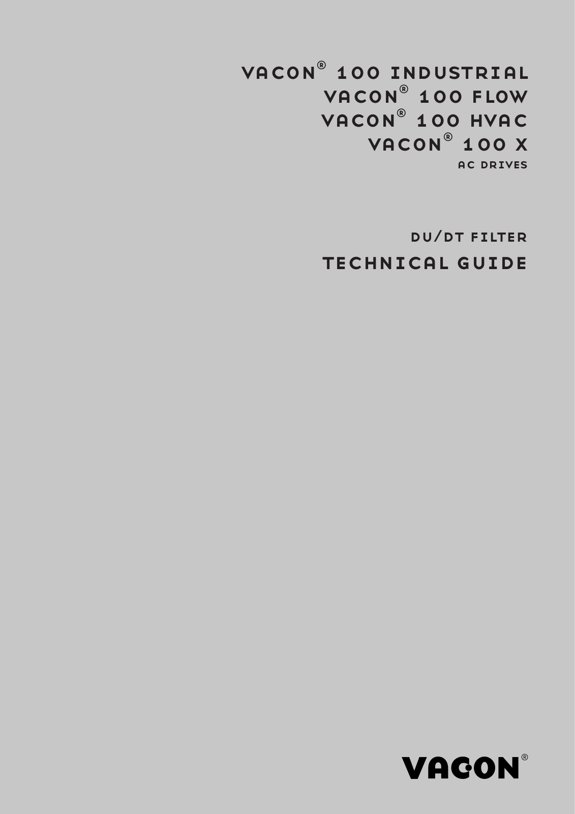 Danfoss vacon 100 industrial, vacon 100 flow, vacon 100 hvac, vacon 100 x Design guide