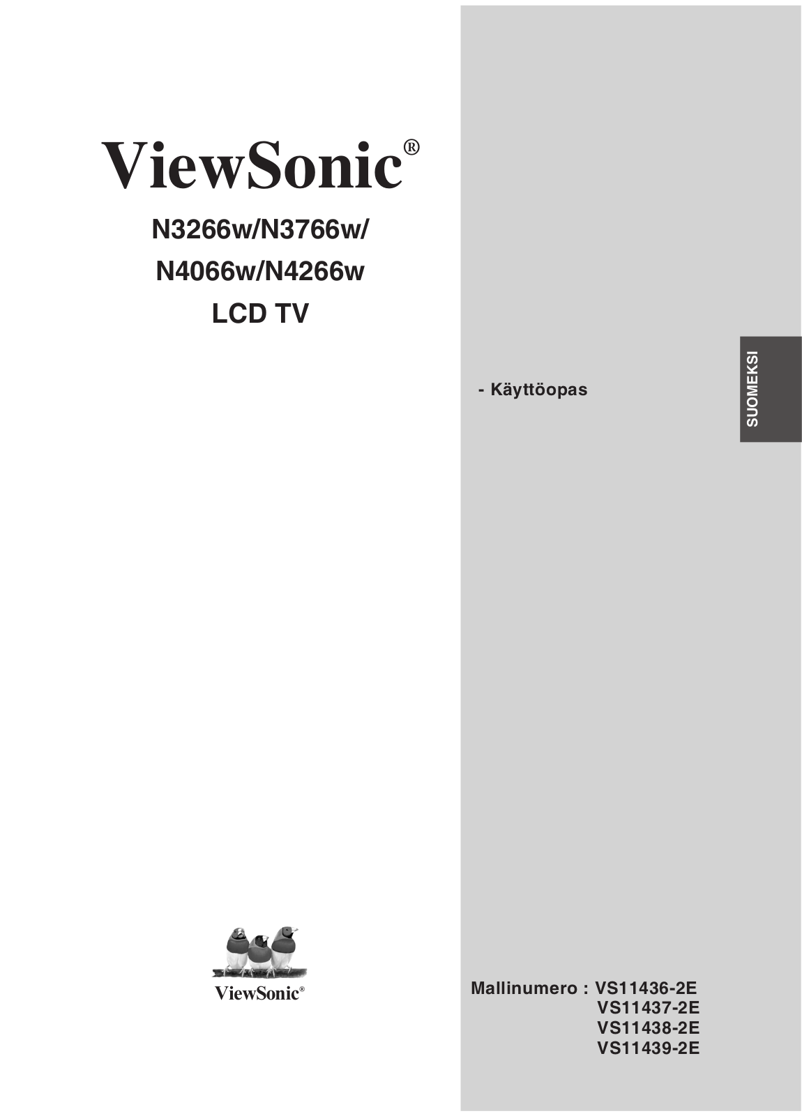 Viewsonic N4066W, N4266W, N3766, N3266, N3766W User Manual