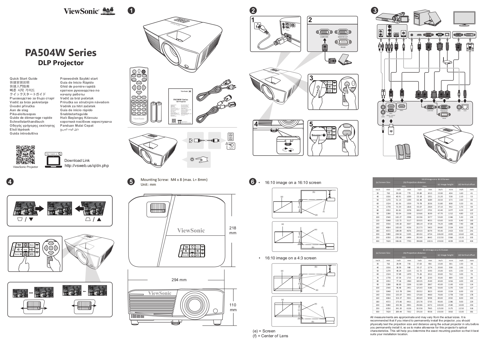 Viewsonic PA504W, VS19914 Quick Start Guide - ManualMachine.com