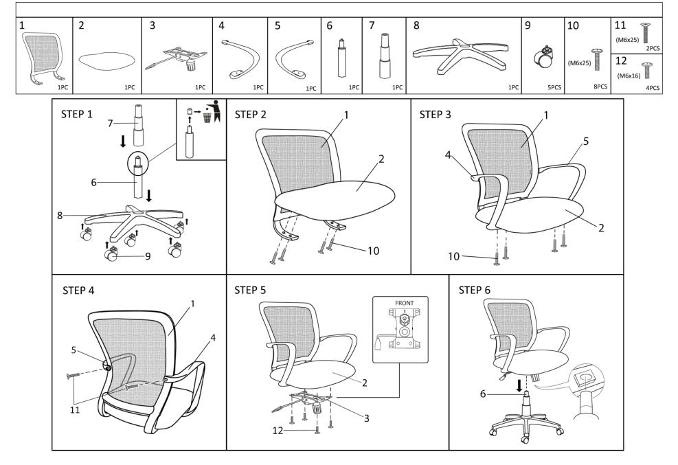 Chairman 698 black plasctic INSTRUCTION MANUAL