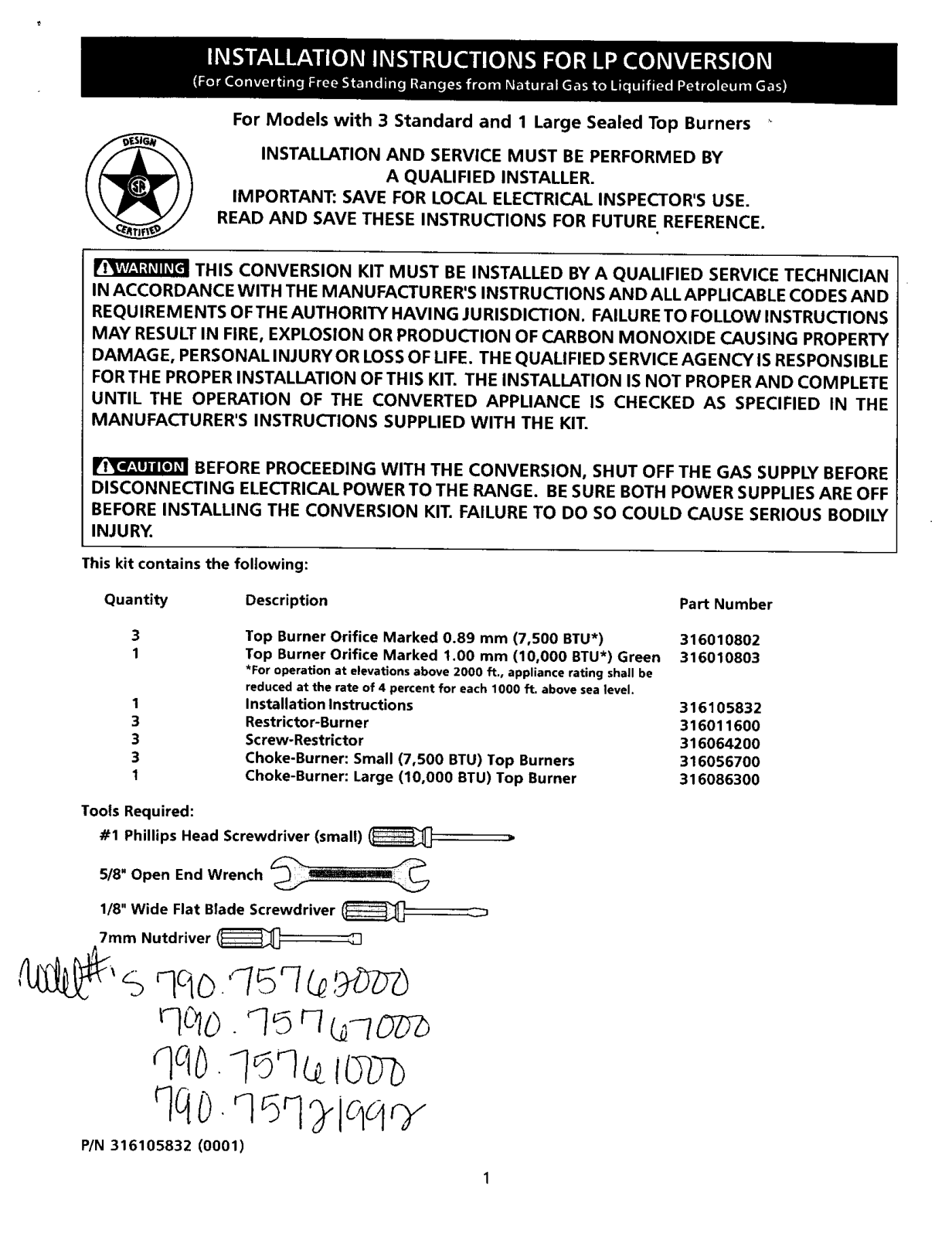 Kenmore 79075762000, 79075767000, 79075761000 Installation Guide - ManualMachine.com
