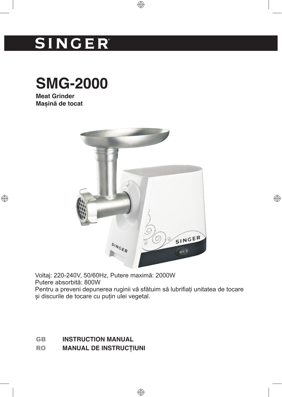 Singer SMG-2000 User guide - ManualMachine.com