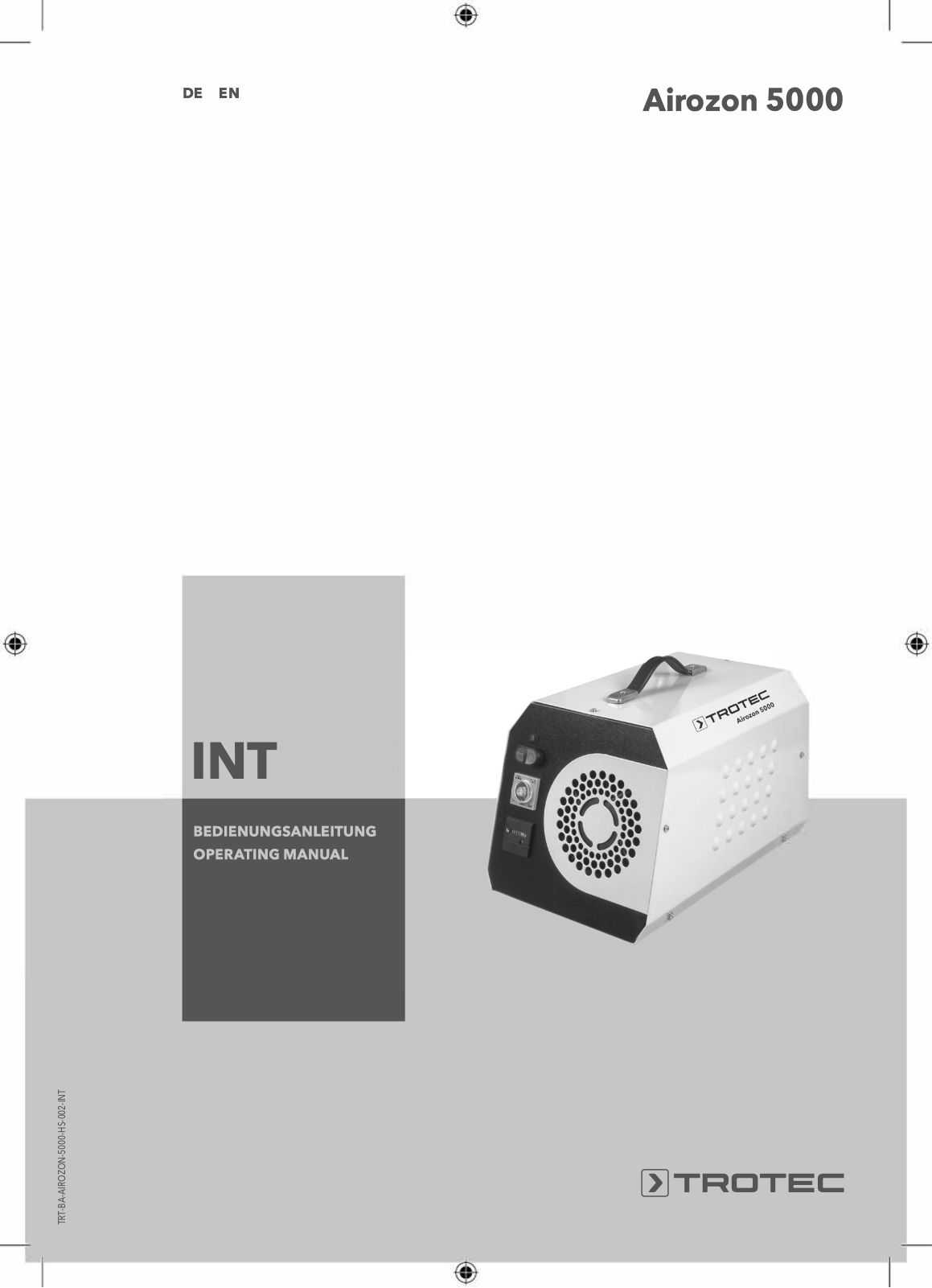 Trotec Airozon 5000 Operating Manual