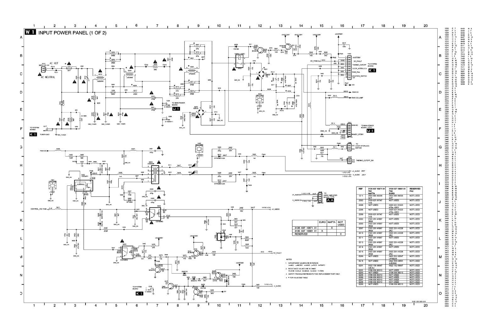 Philips EM7U Schematic