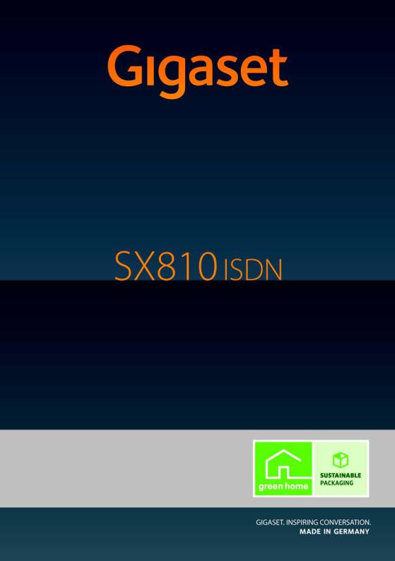Siemens GIGASET SX810 ISDN User Manual