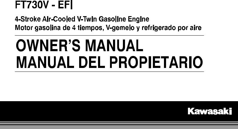 Kawasaki FT730V – EFI User Manual