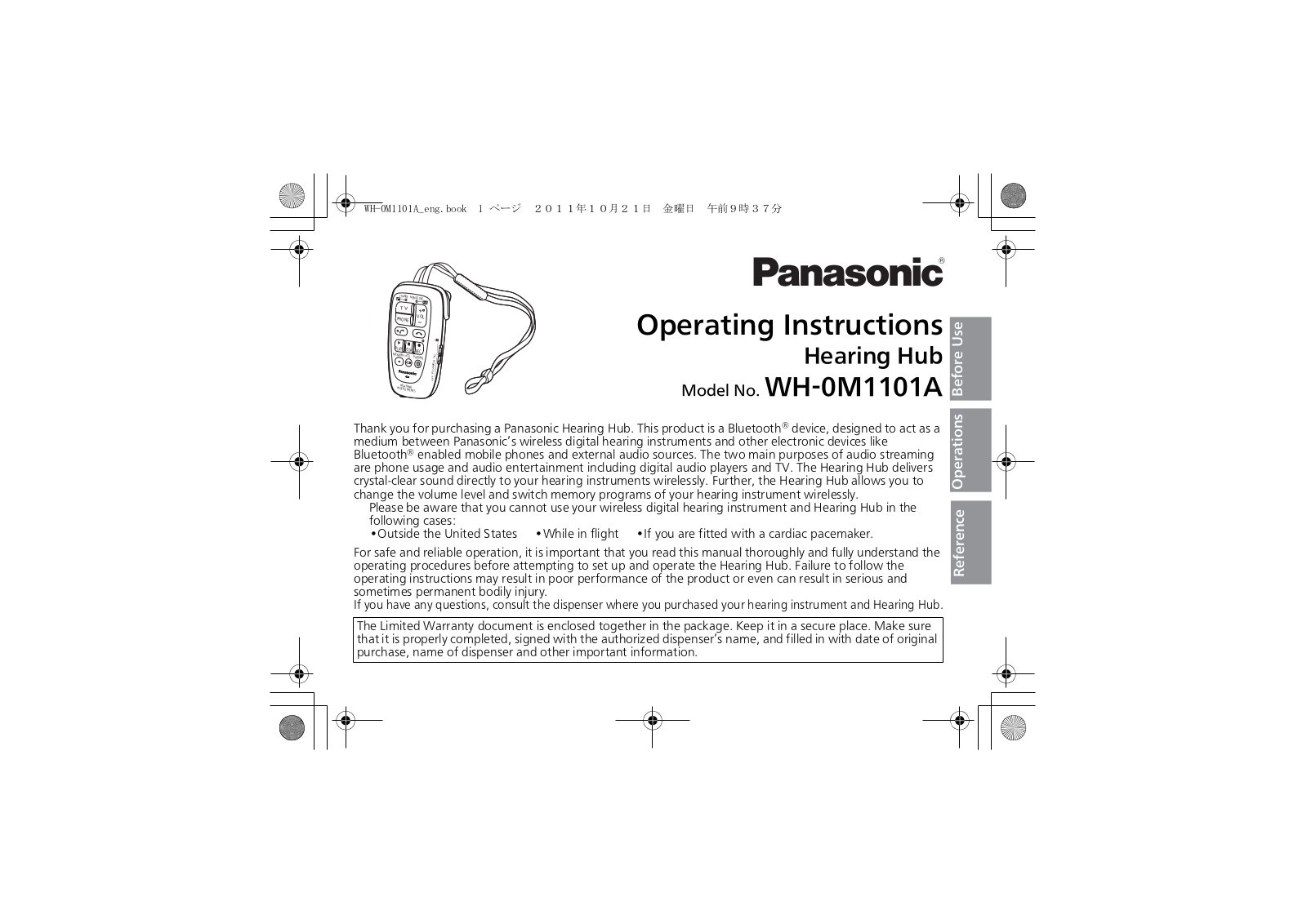 Panasonic 927152TX User Manual