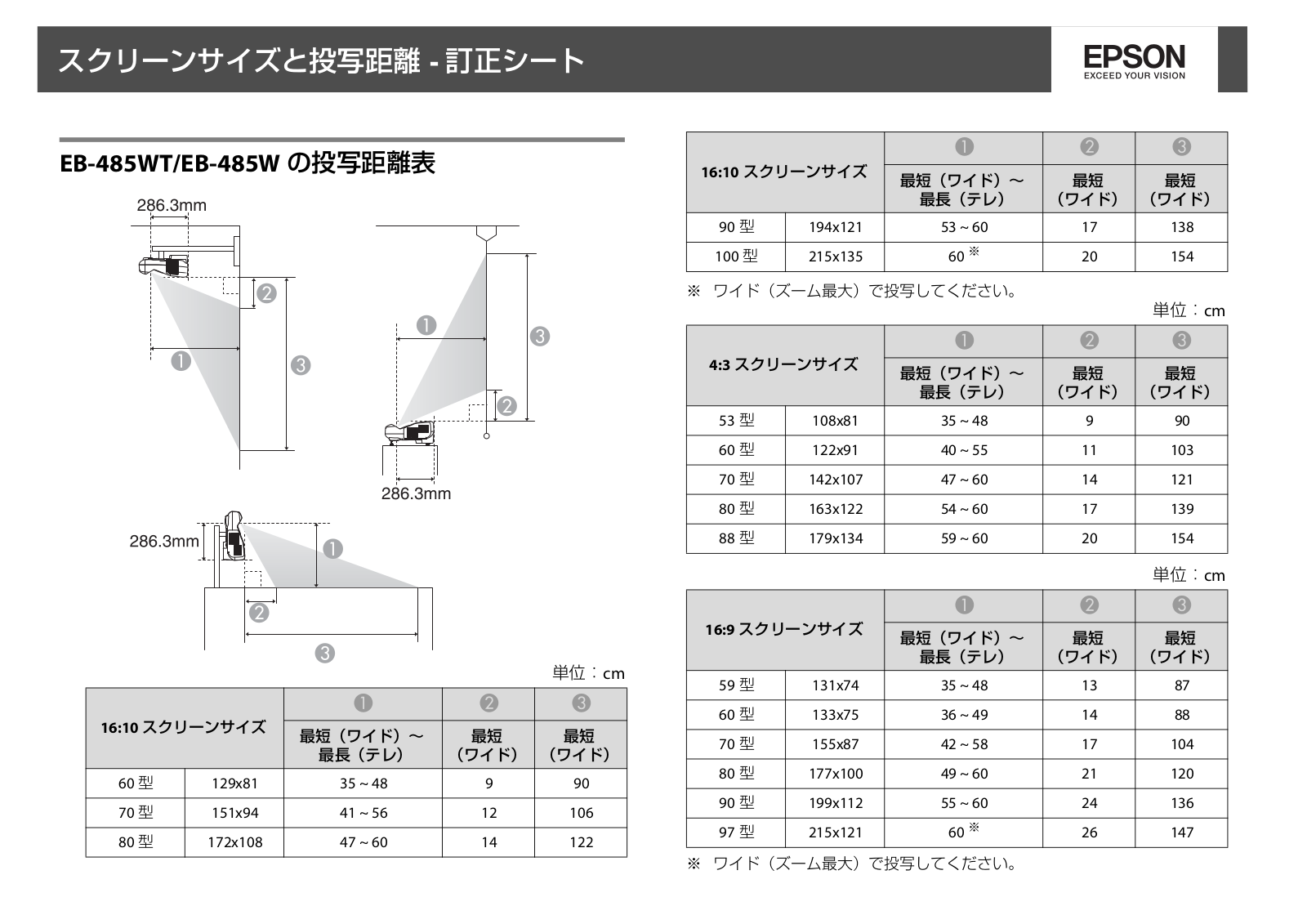 Epson EB-485WT, EB-485W, EB-480T, EB-480 DATASHEET - ManualMachine.com
