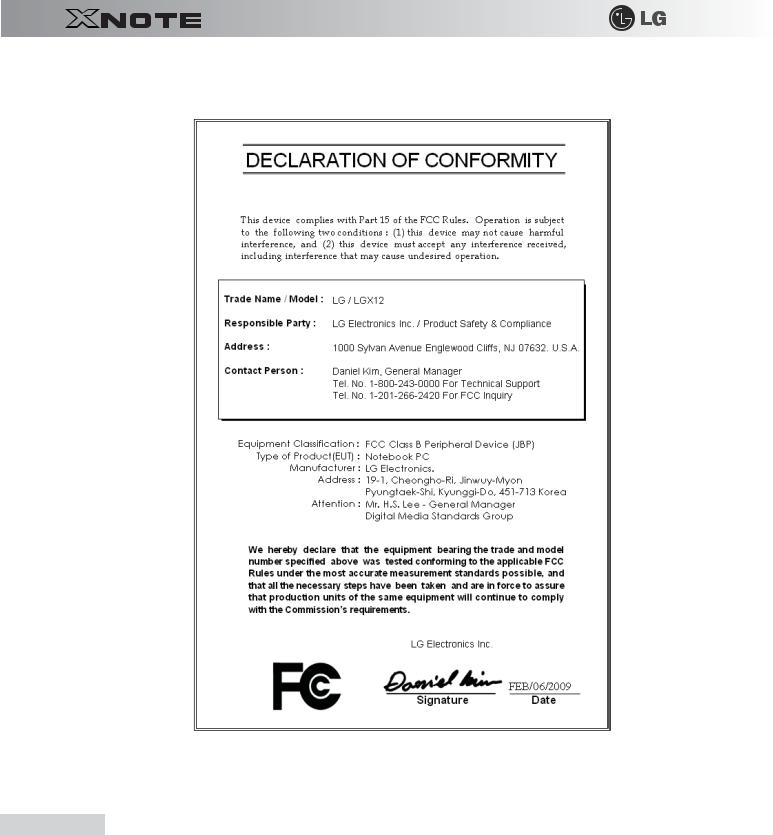 LG Electronics USA 9QK-LGX12 User Manual