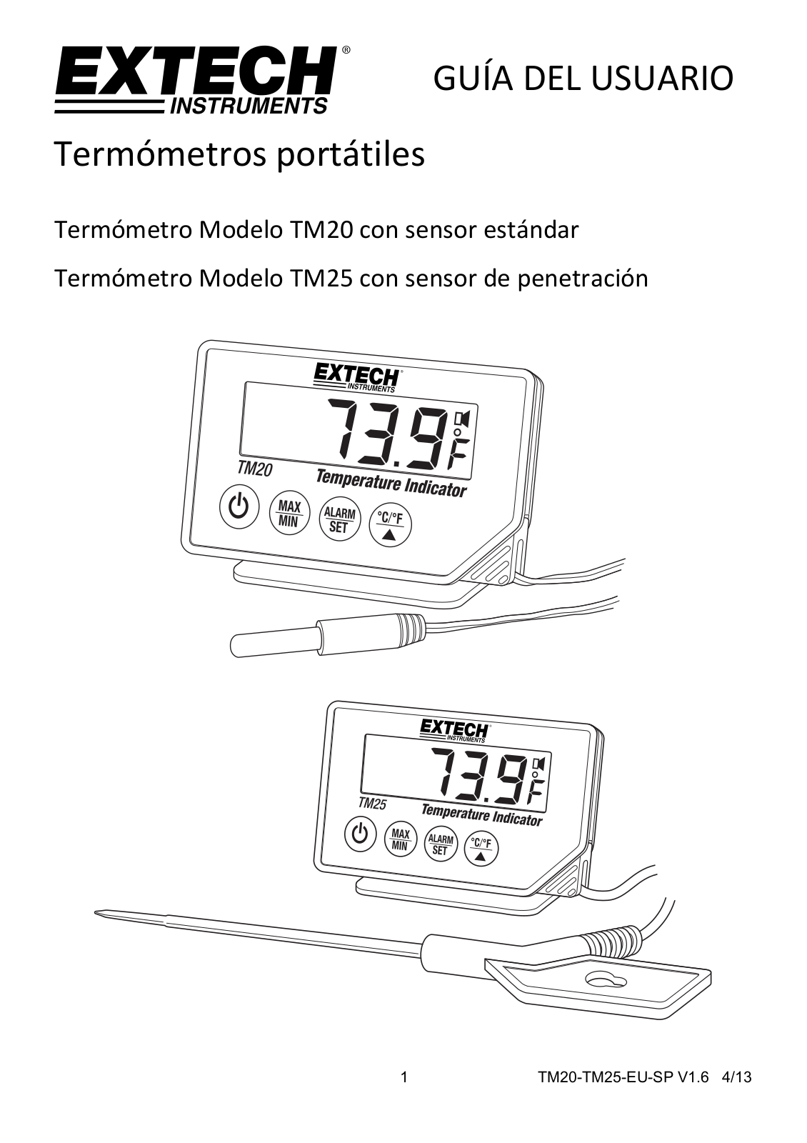 Extech TM25, TM20 User guide