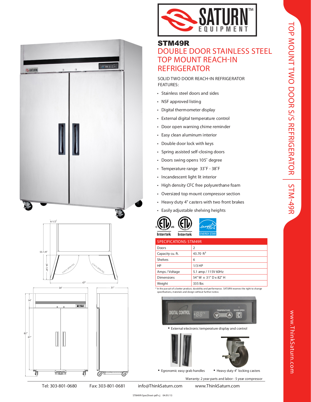 Saturn Equipment STM49R User Manual