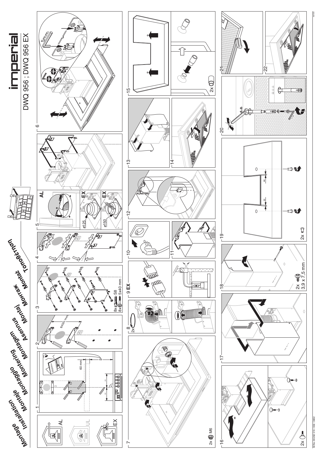 Miele DWQ 956, DWQ 956 EX Installation instructions