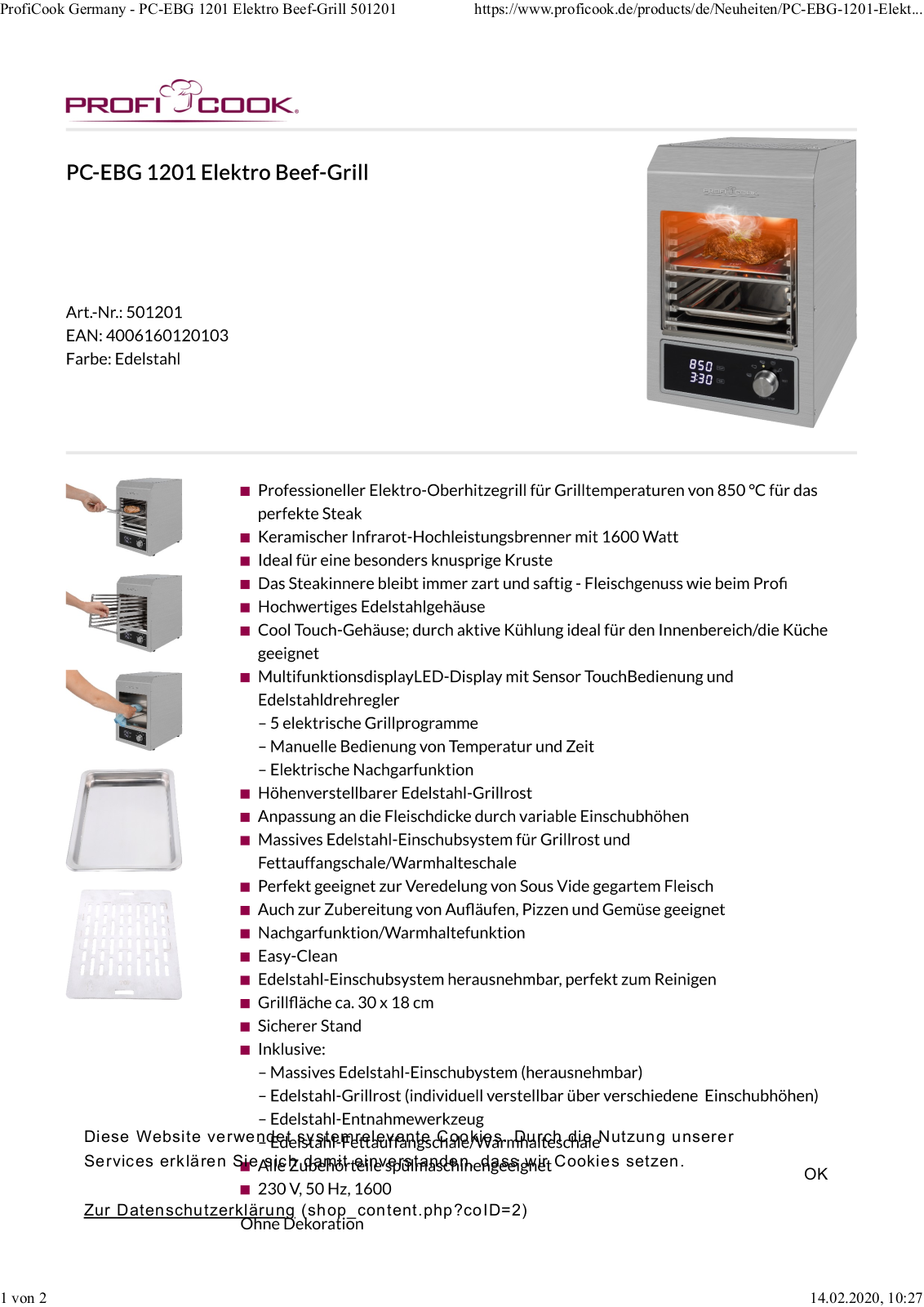 Proficook PC-EBG 1201 User Manual