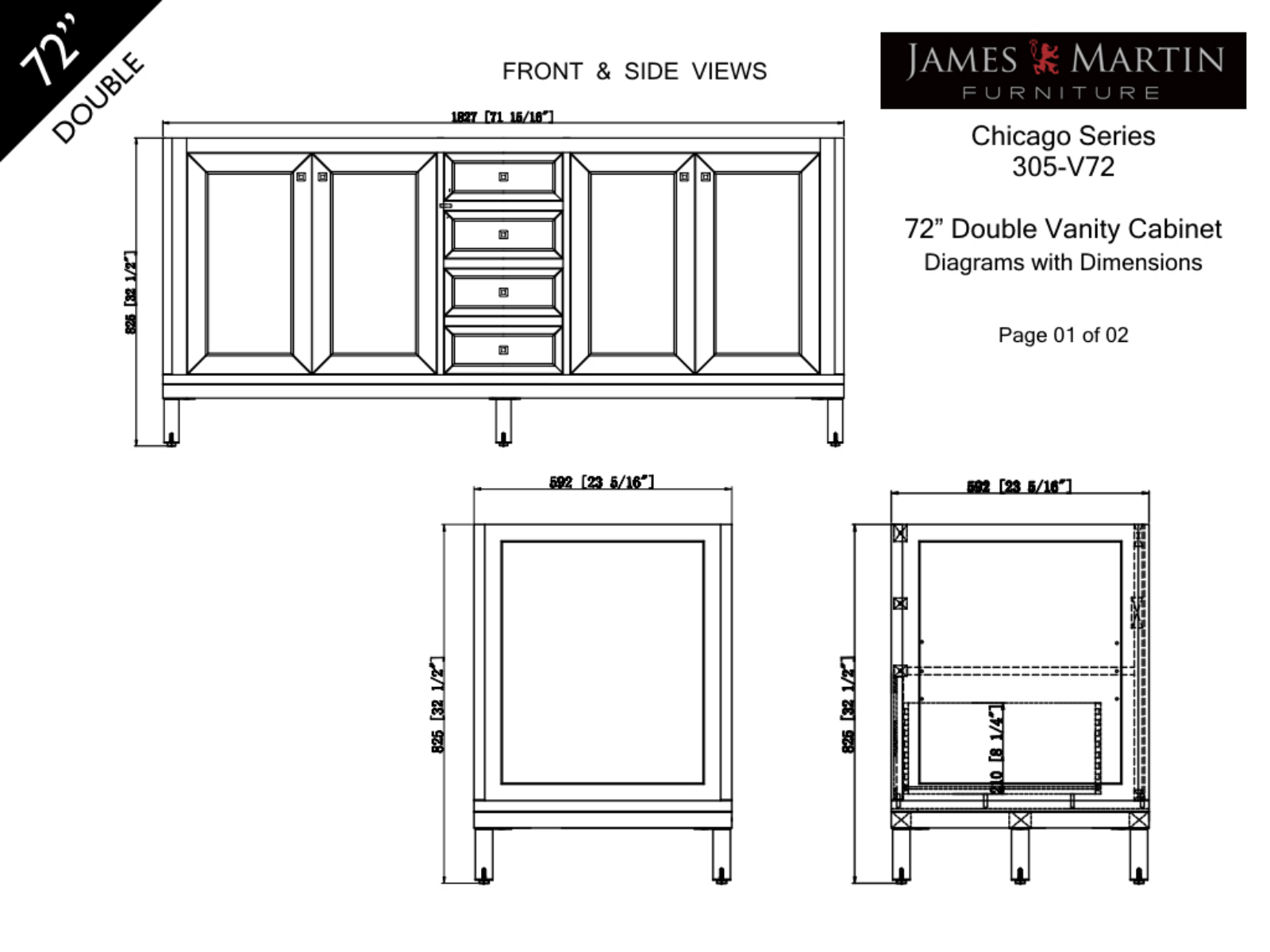 James Martin 305V72WWW4GLB Specifications