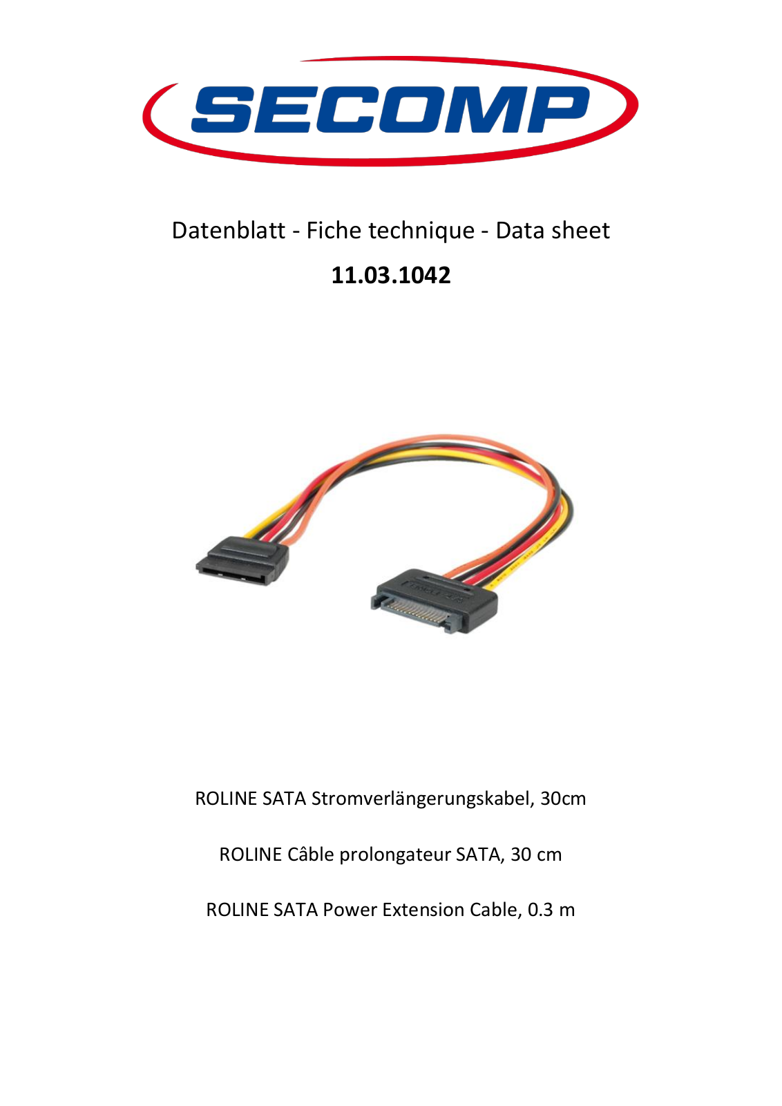 ROLINE 11031042 Datasheet - ManualMachine.com