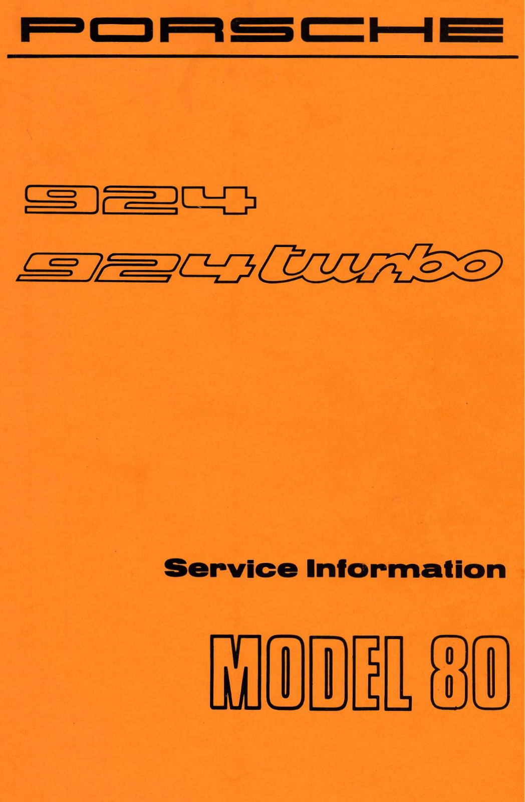 Porsche 924 1980 User Manual