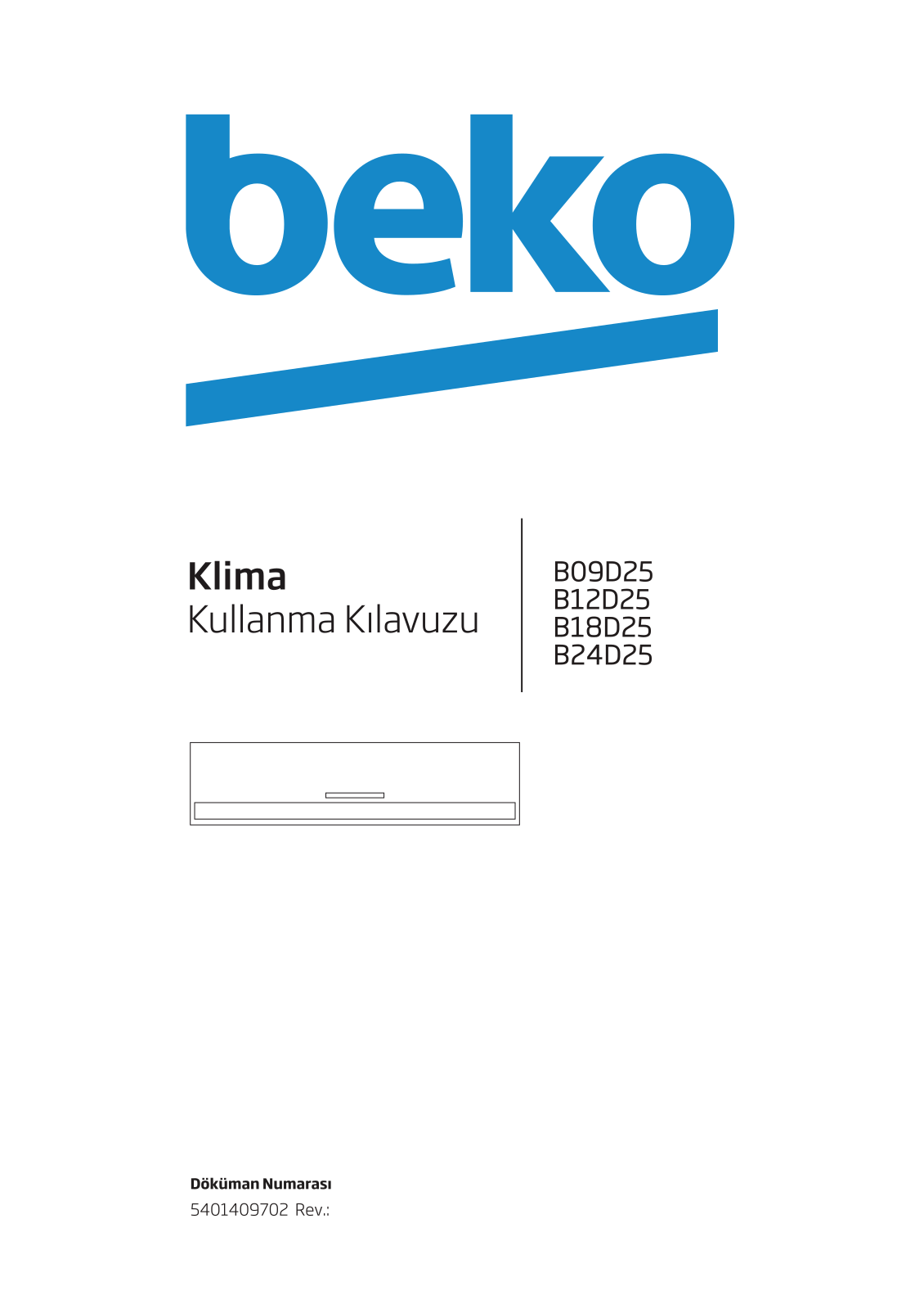 Beko B09D25, B12D25, B18D25, B24D25 User manual