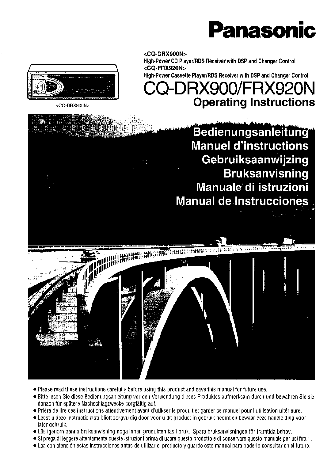 Panasonic CQ-FRX920, CQ-DRX900 User Manual
