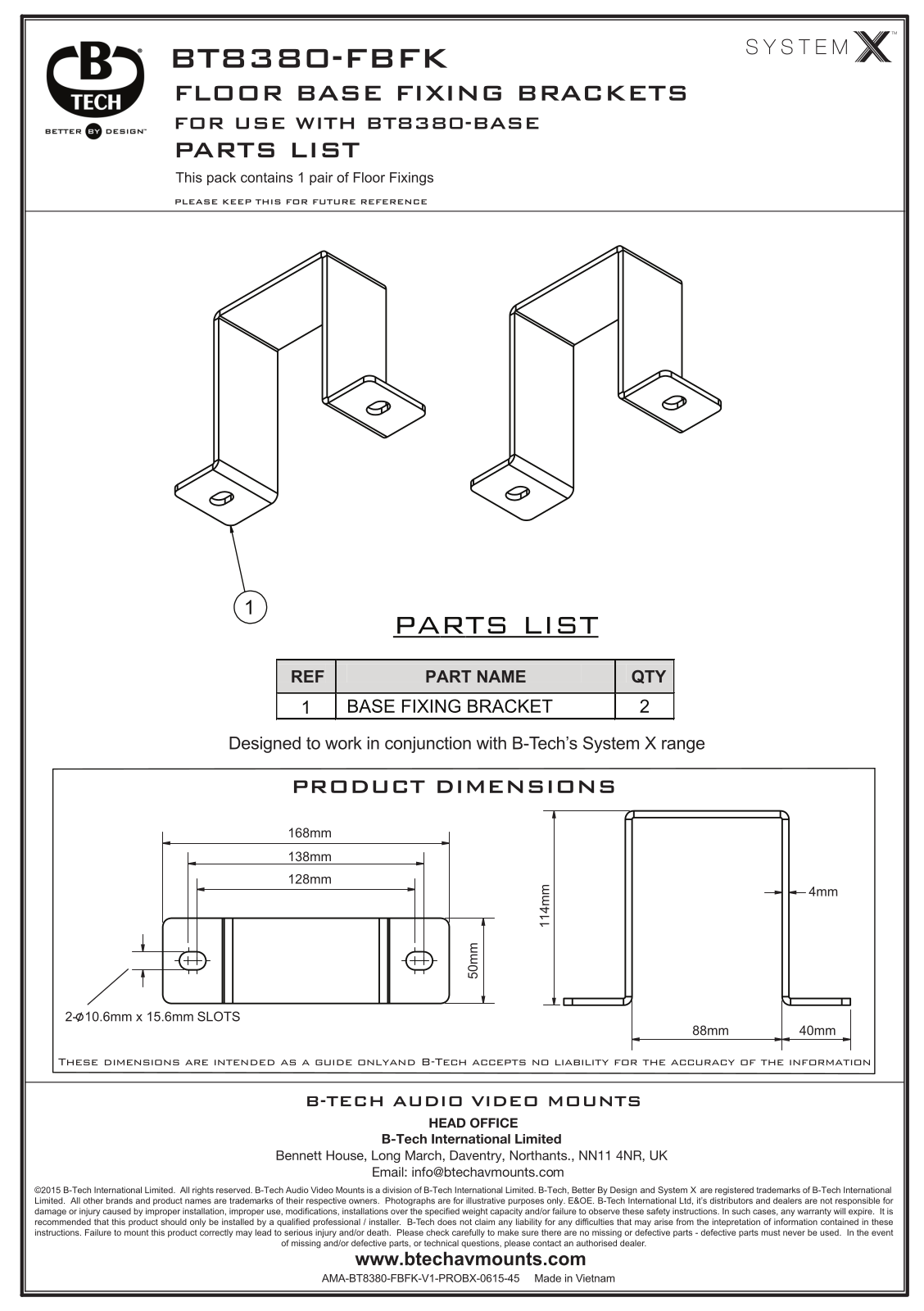 B-Tech BT8380-FBFK User guide - ManualMachine.com