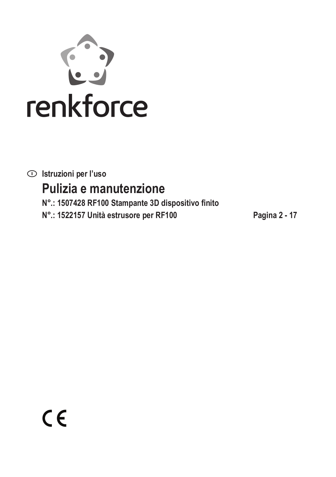 Renkforce 1507428, 1522157 Operating Instructions