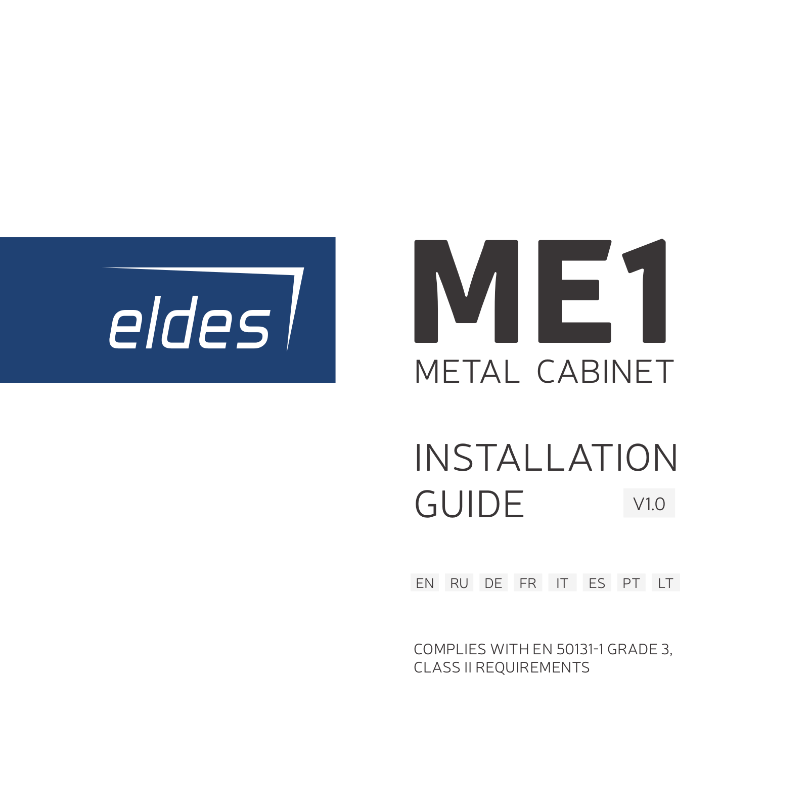 Eldes ME1 Installation Manual