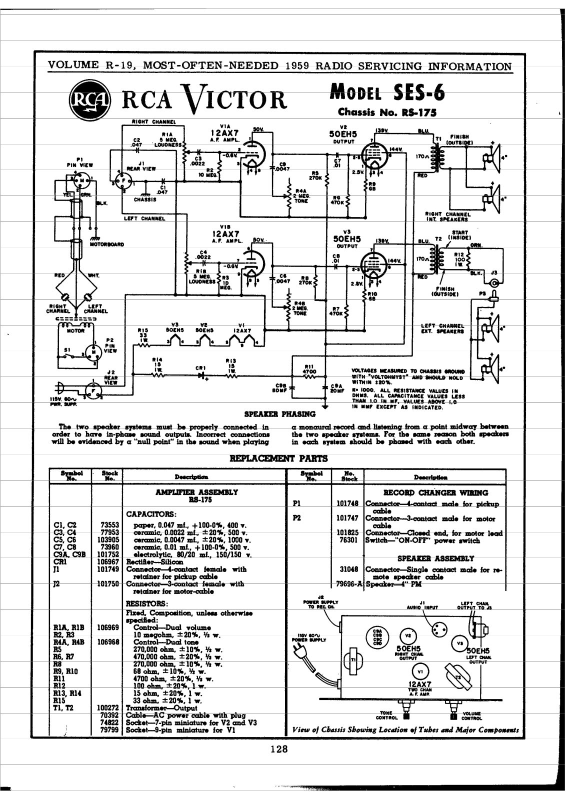 RCA Victor SES-6 Schematic