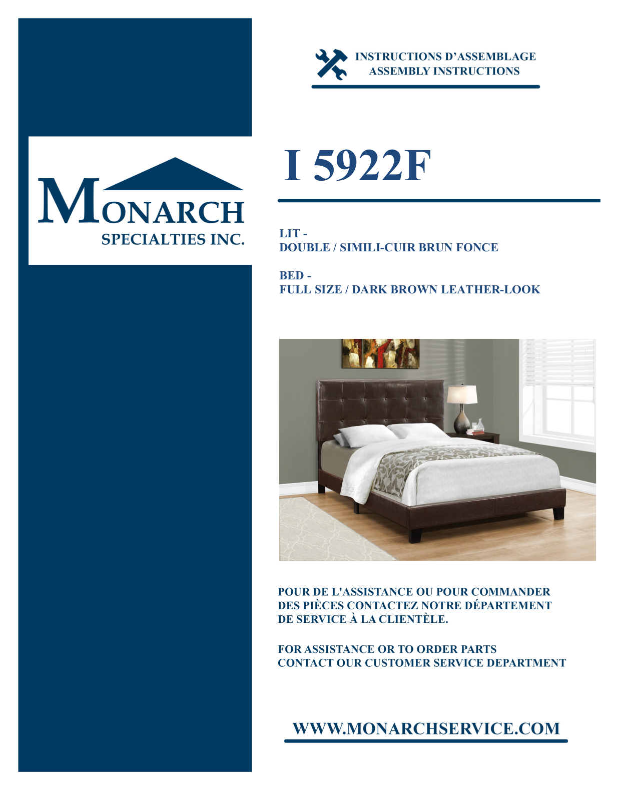 Monarch I5922F Assembly Guide