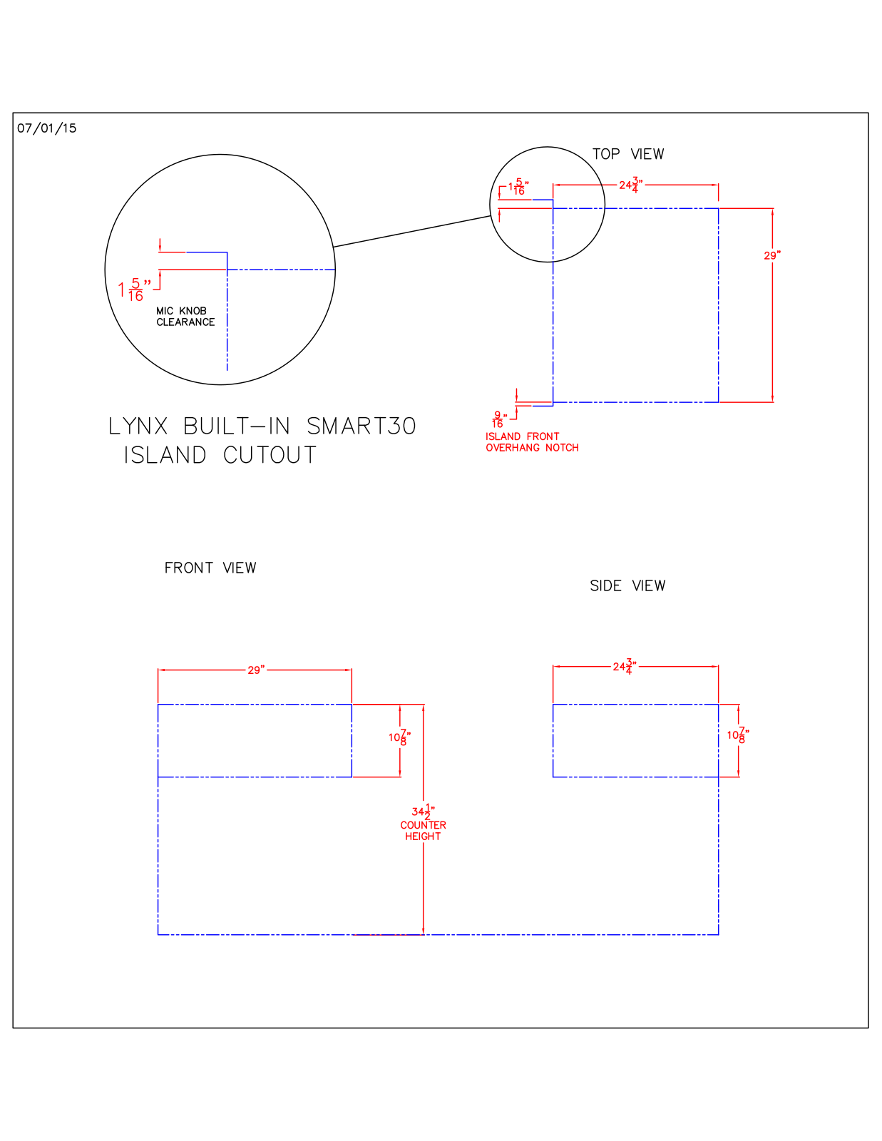 Lynx SMART30LP Dimension Guide