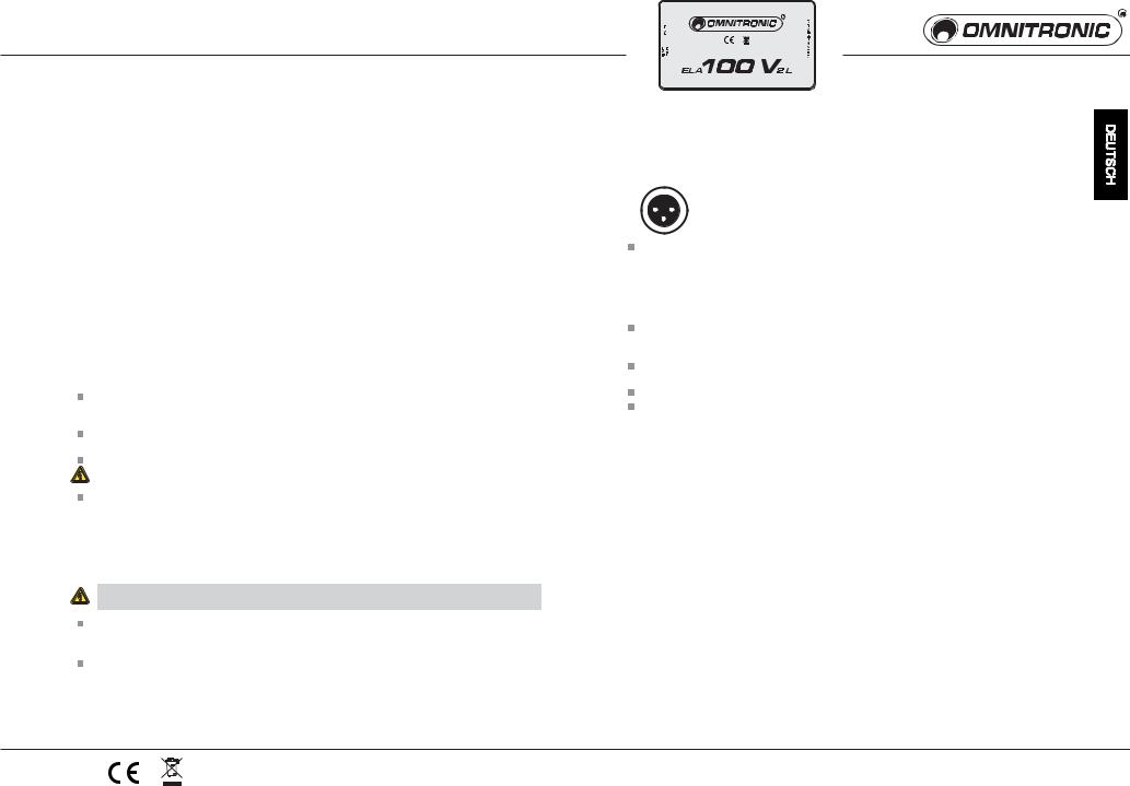 Omnitronic ELA 100 V 2 L User guide