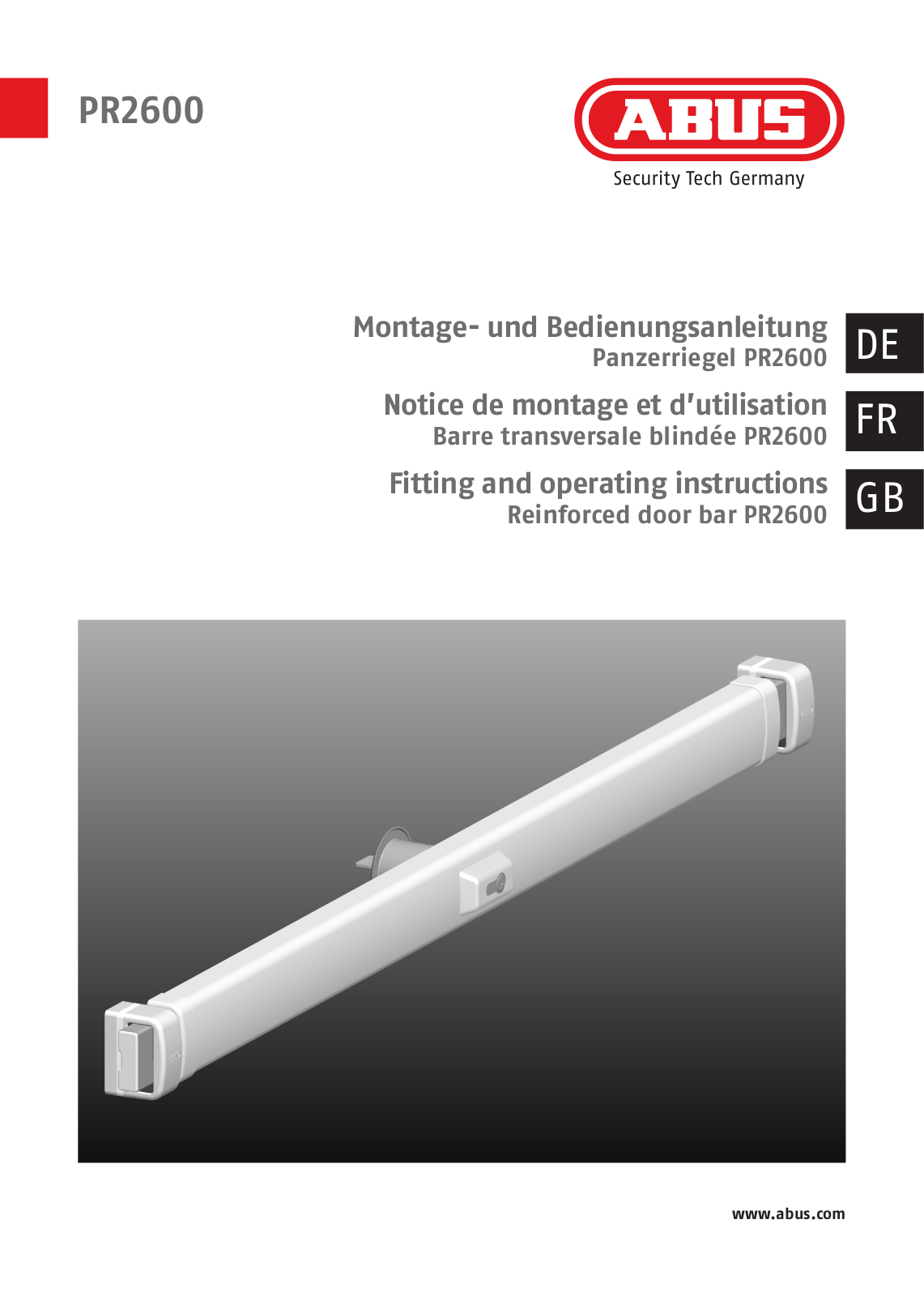 ABUS PR2600 Assembly instructions