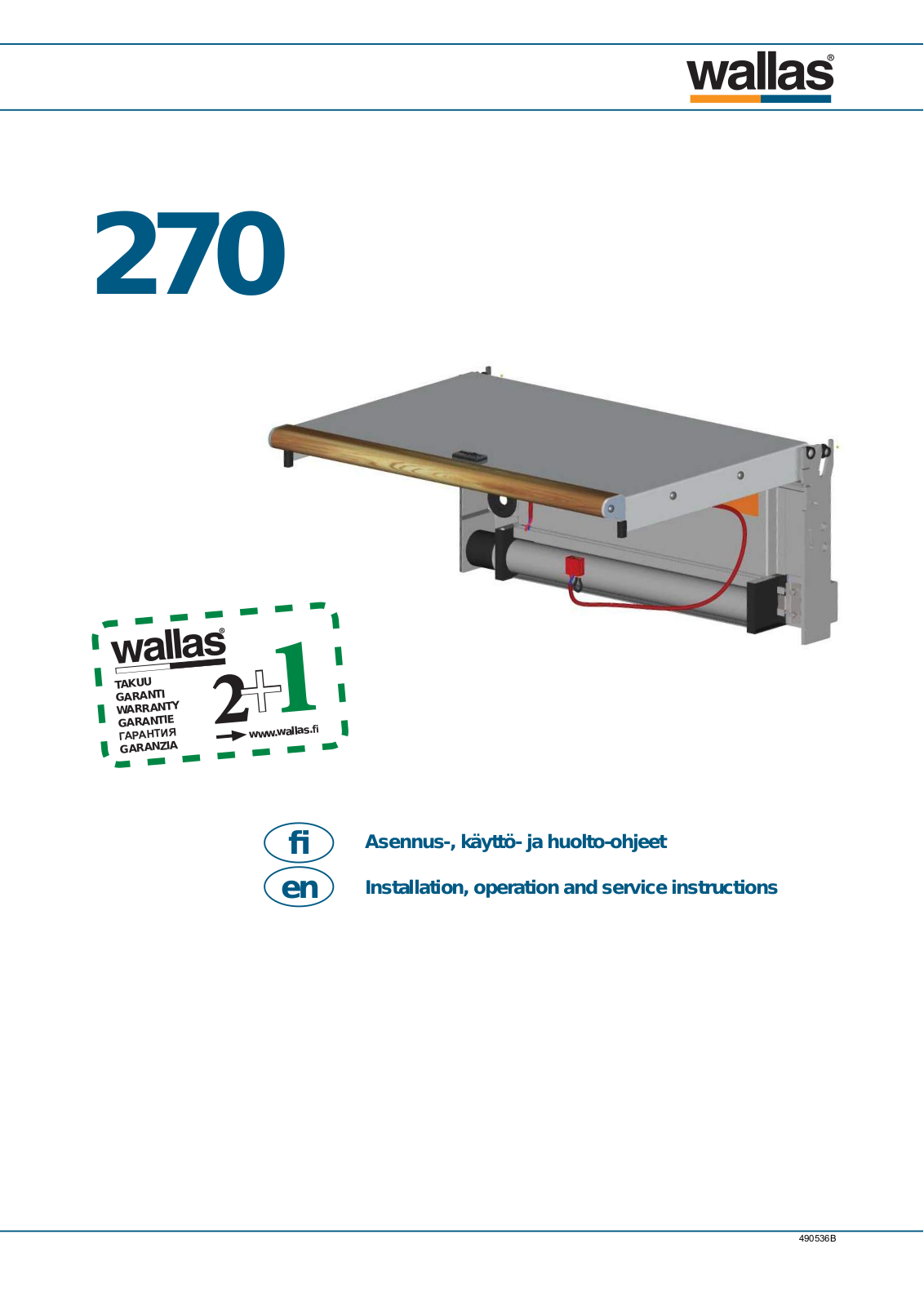 wallas 270, 85DU Installation, Operation And Service Instructions