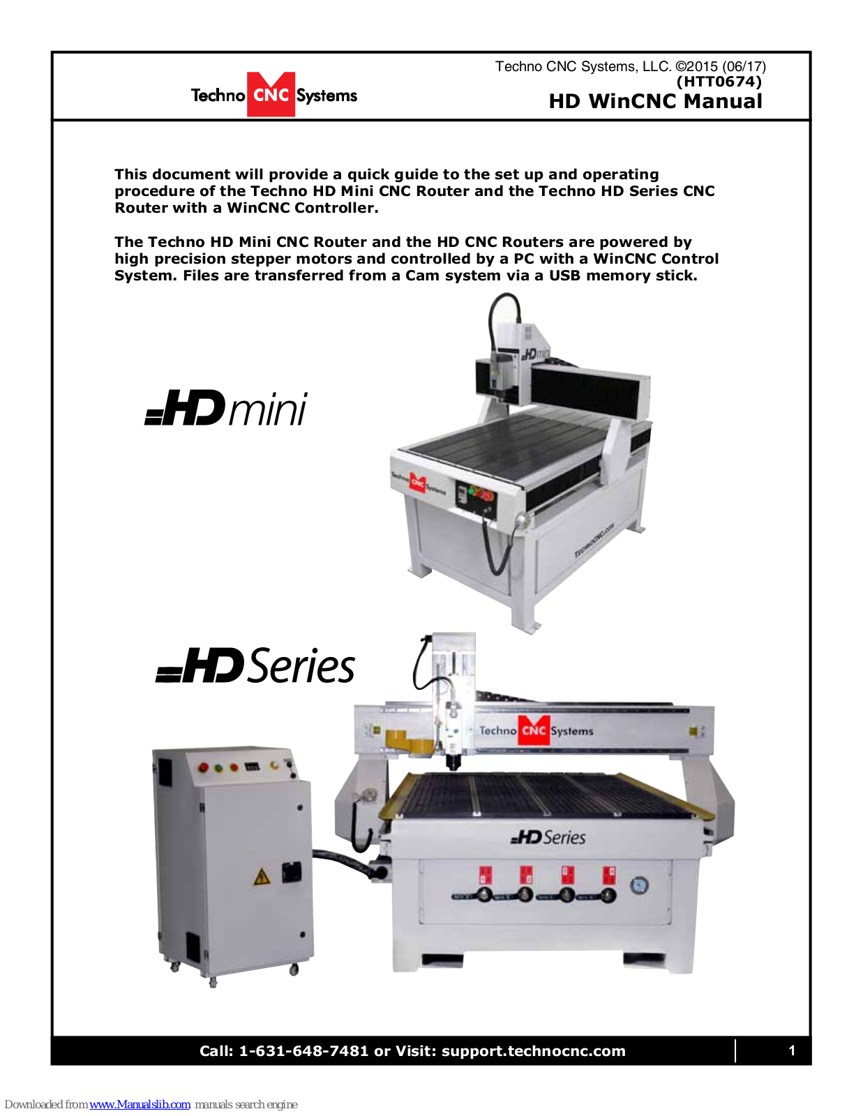 Techno CNC Systems HD series, HD Mini User Manual - ManualMachine.com