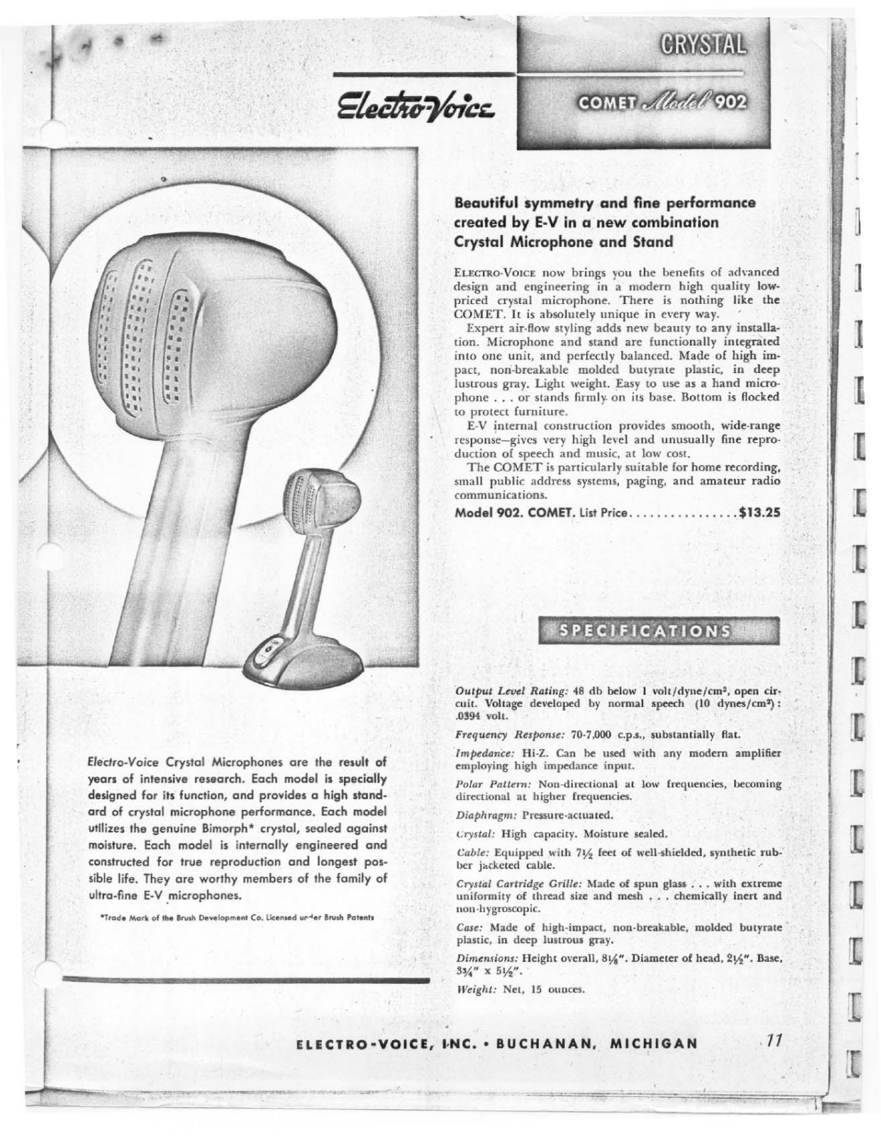 Electro-voice 902 DATASHEET