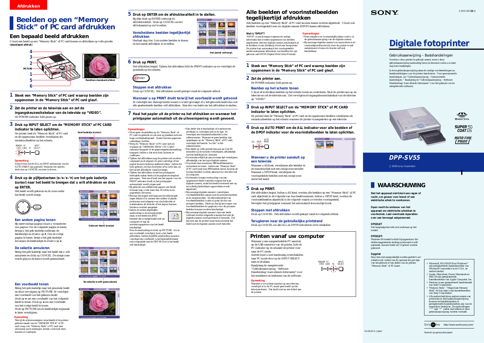 Sony DPP-SV55 User Manual