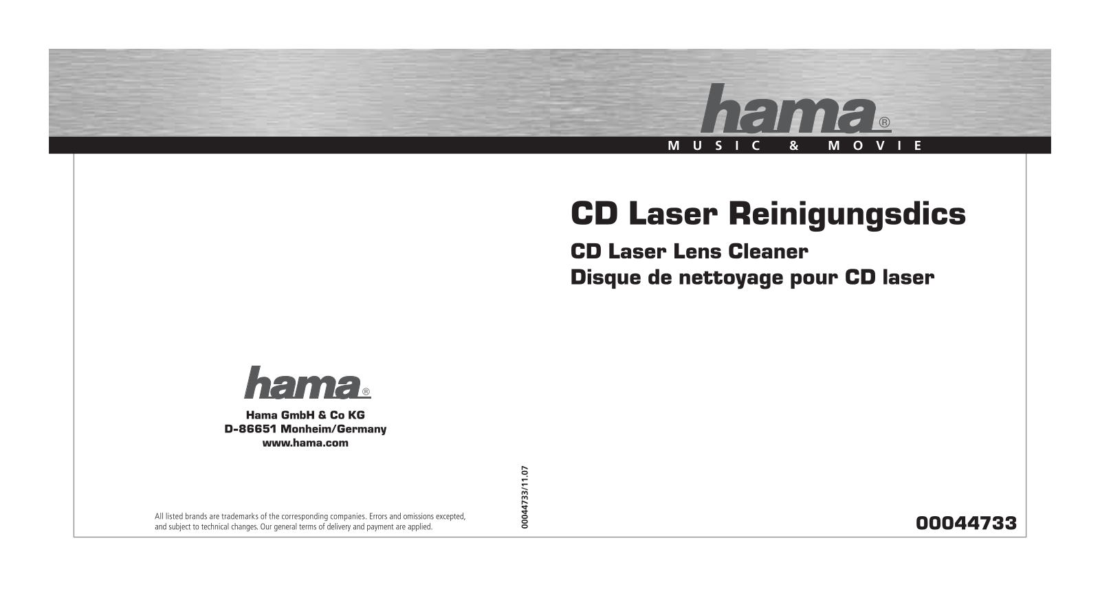 Hama 44733 User Manual