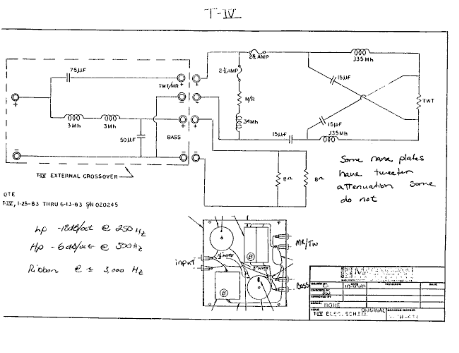 Magnepan Tymphani 4 Schematic - ManualMachine.com
