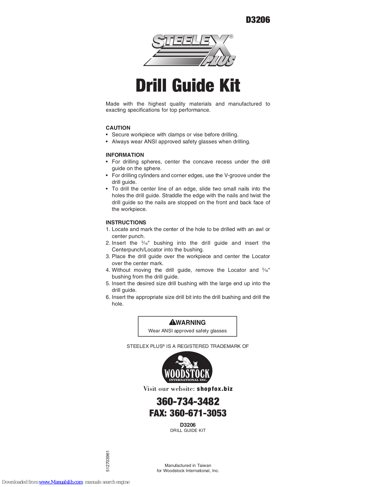 Steelex Plus D3206 Manual Kit