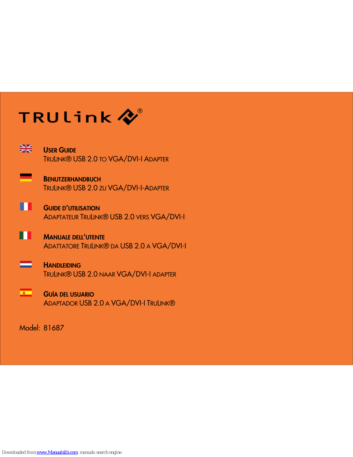 TRUlink 81687 User Manual