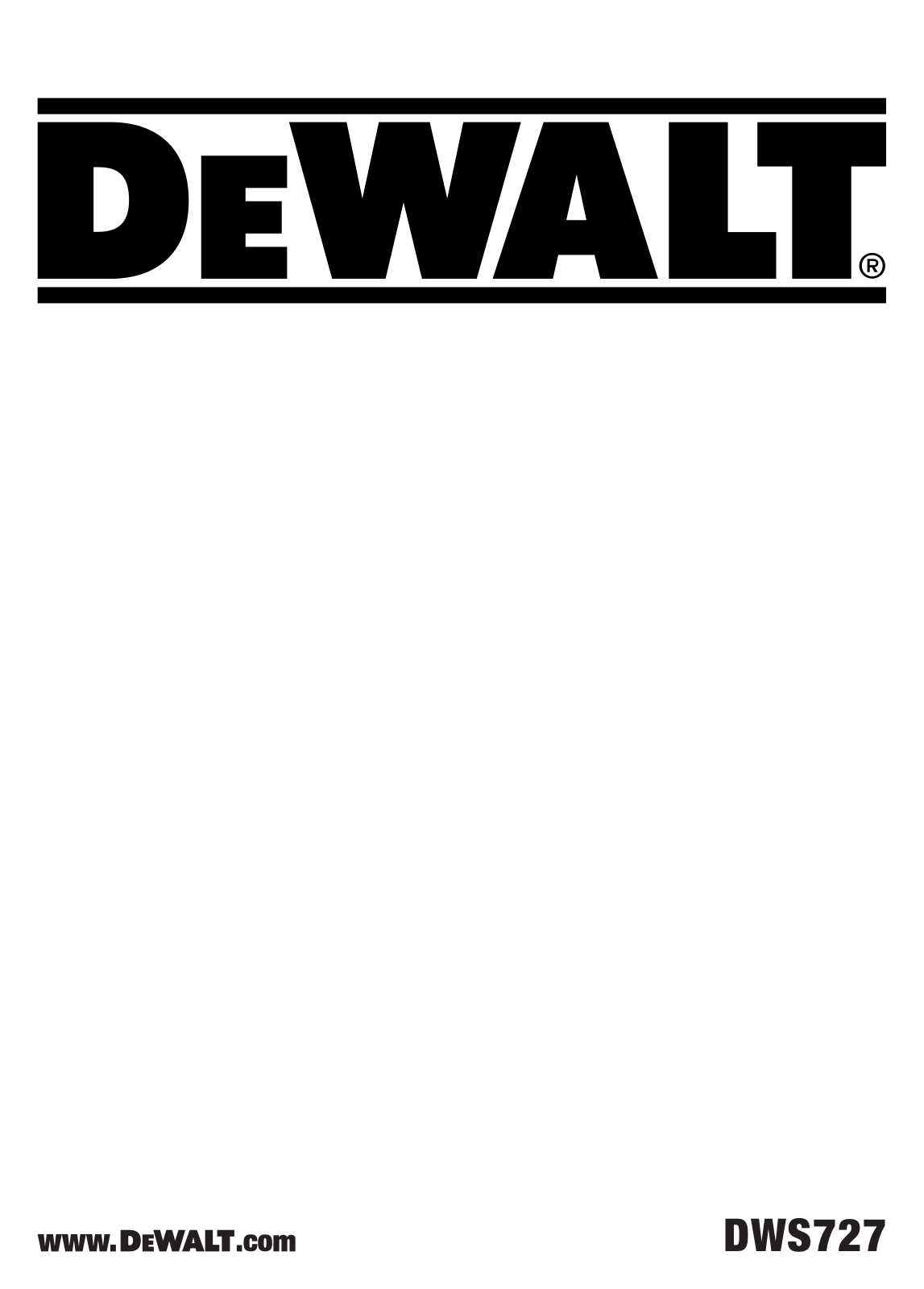 DeWalt DWS727 Service Manual